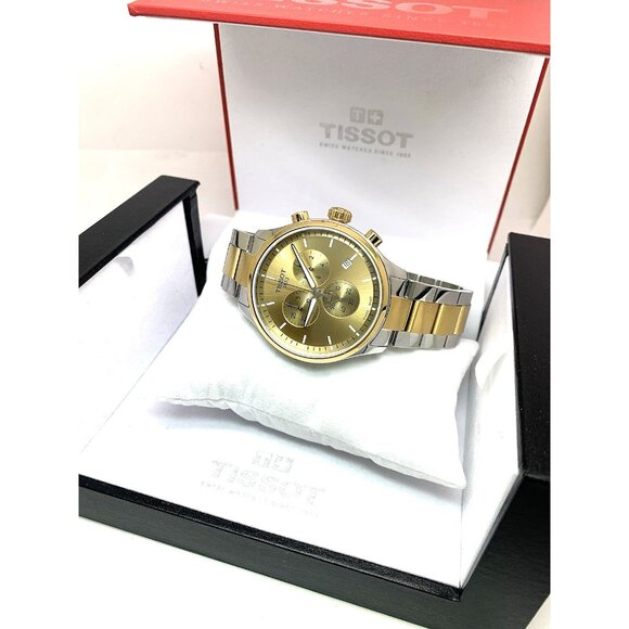 Tissot Men's Watch Chrono XL Swiss Quartz Chronograph Two Tone T1166172202100 - Picture 3 of 15